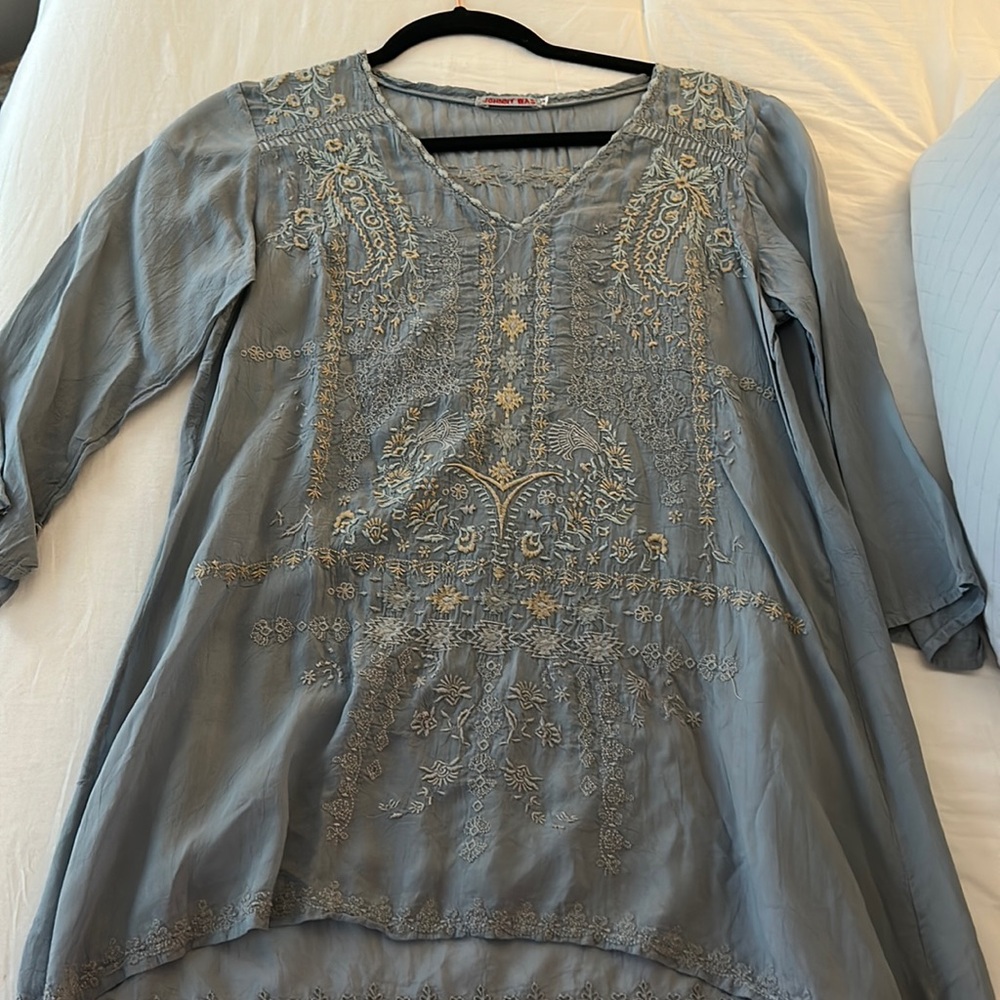 Johnny Was sheer shirt